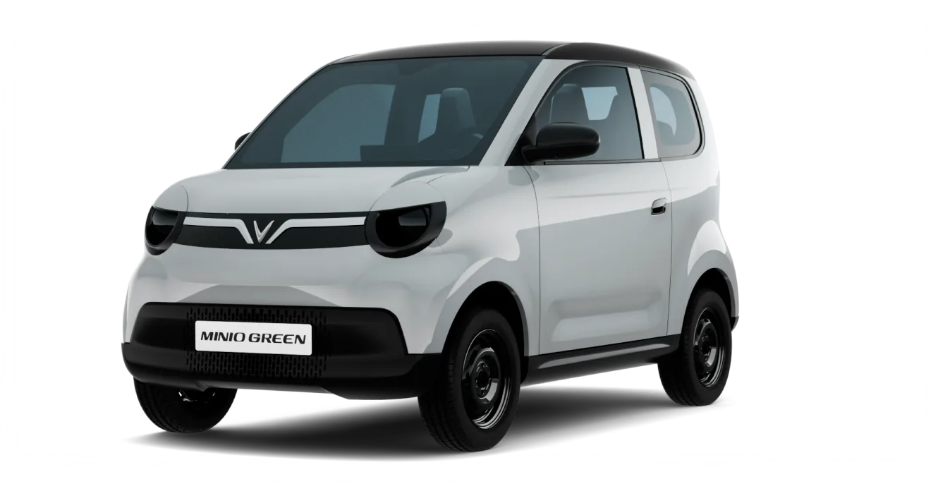 Minio Green desat-silver--jet-black-roof